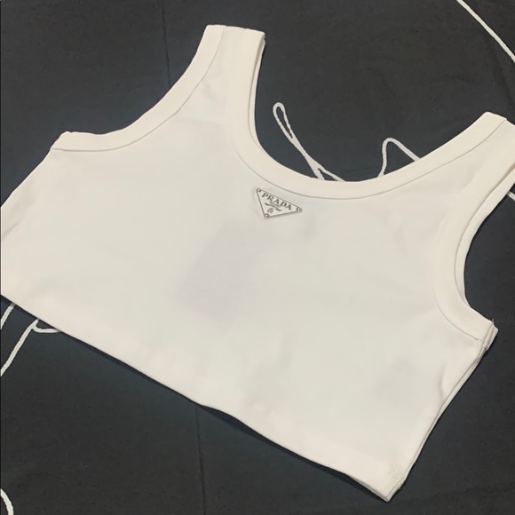 Prada White Women's Crop Top - Picture 1 of 6